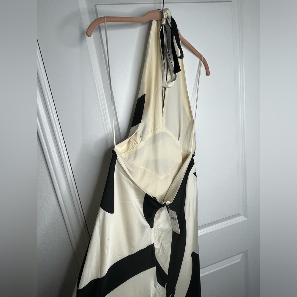 Anthropologie Bardot Citron Halter Midi Dress Size 10 NWT / Flawed* - Picture 13 of 16